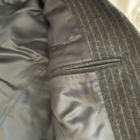 Rare Nili Lotan Women’s Pinstripe Virgin Wool Double-Breasted Jacket Gray Size38 - Picture 10 of 12